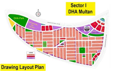 Dha Multan Sector I Drawing Layout Plan Location Map Plot Prices