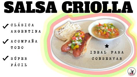 Receta De Salsa Criolla Argentina Para Choripanes Ideal Para