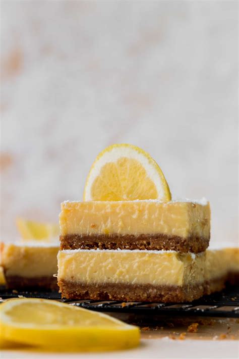 Lemon Bars with Graham Cracker Crust - Stephanie's Sweet Treats