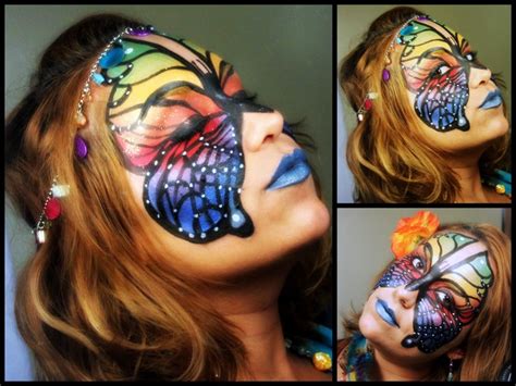 Rainbow Butterfly Halloween Makeup Rainbow Butterfly Halloween Face