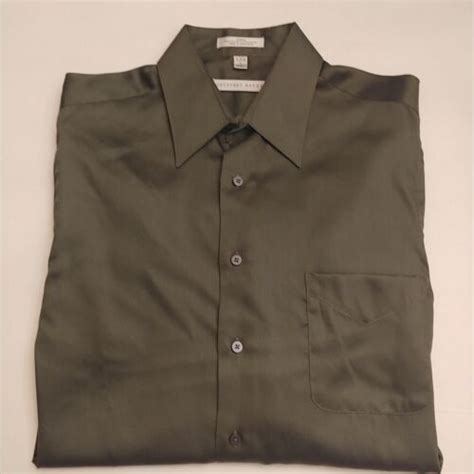 Geoffrey Beene Mens L Dress Shirt Green Ebay