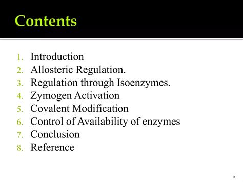 Enzyme regulation | PPT