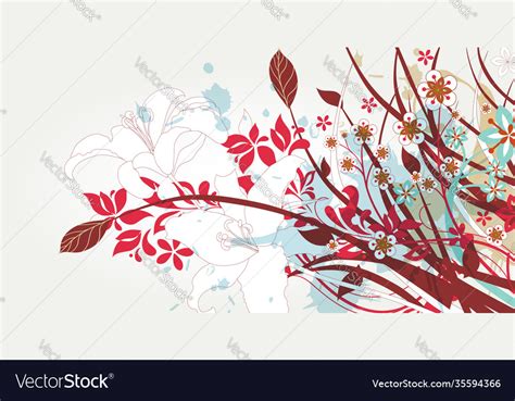 Colorful Floral Batik Background Floral Royalty Free Vector