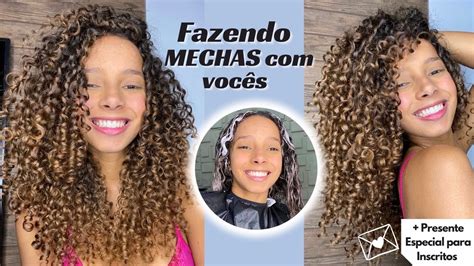 COMO FAZER MECHAS NO CABELO CACHEADO MECHAS MORENA ILUMINADA YouTube