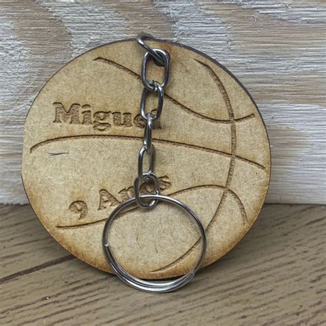 Chaveiro De Mdf Personalizado Bola Basquete Elo