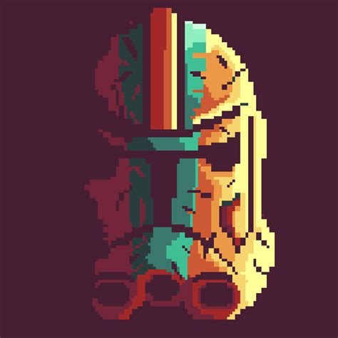 Beginner to pixel art. Clone trooper helmet. : r/PixelArt