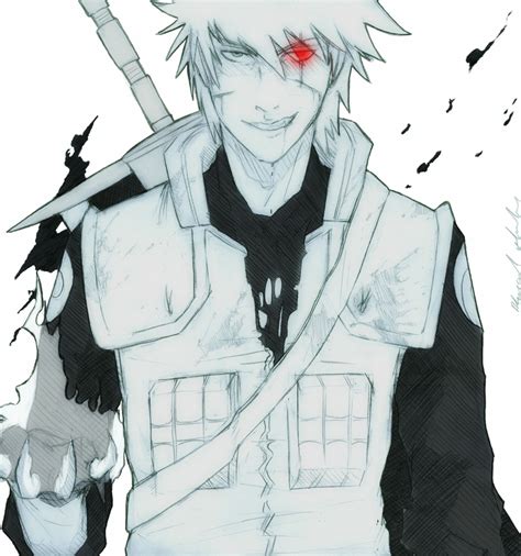 sketches naruto shippuden sharingan scars red eyes drawings kakashi hatake torn clothing – Anime ...