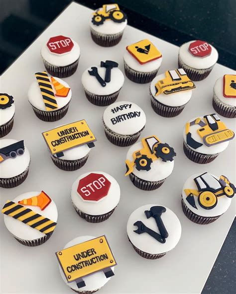 Construction Cupcakes Construction Themed Party Customized Cakes In