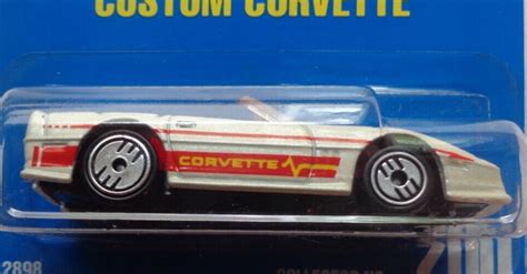 1992 Hot Wheels Custom Corvette Col 200 White Ultra Hot Hub Wheels