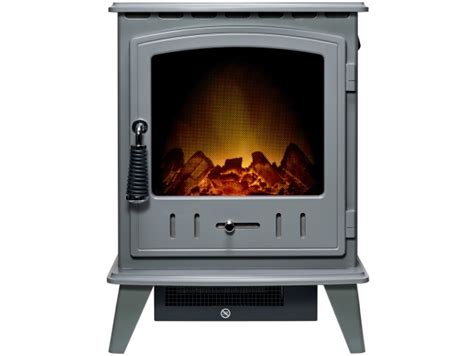 Adam Aviemore Electric Stove In Grey Enamel Fireplace World