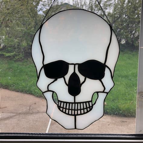 Stained Glass Skull 10 X 7 25