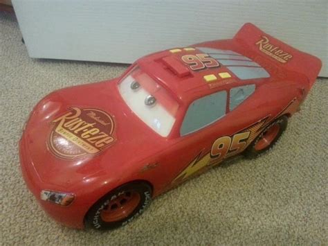 Disney Cars 14" Talking Lightning McQueen Car Toy Mattel - Large Moving ...