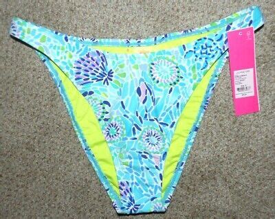 LILLY PULITZER PICO High Cut Bikini Bottom OPEN WATER Size 8 NWT 78 EBay