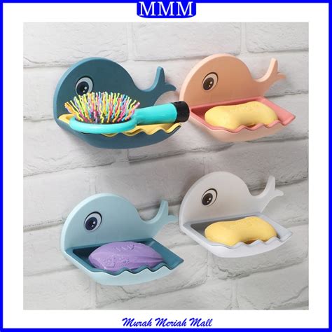 Jual Mmm Tempat Sabun Batang Tempel Paus Lucu Plastik Model Ikan Paus