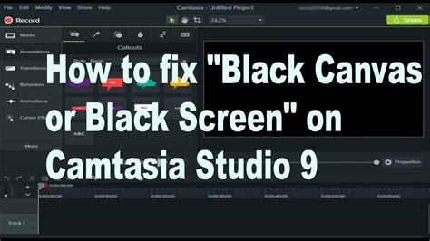 How To Fix Black Canvas Or Black Screen On Camtasia Studio 9