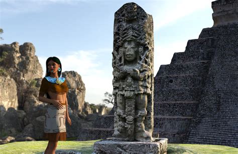 Mayan statue by dazinbane on DeviantArt