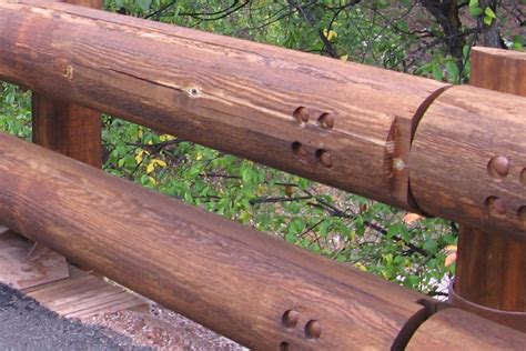 Steel Backed Timber Guardrail Aesthetic Barriers