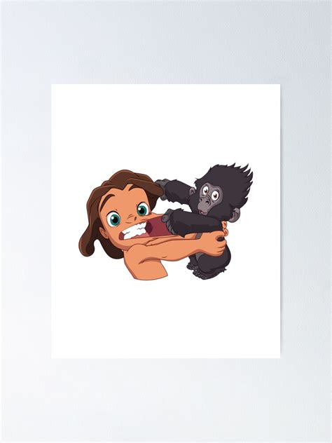 "Tarzan and Baby Gorilla " Poster for Sale by mohamed997 | Redbubble