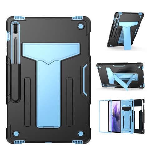 Galaxy Tab S7 Fe 2021 Case With Pen Holder Sm T730sm T736b Cover Allytech Shockproof Heavy