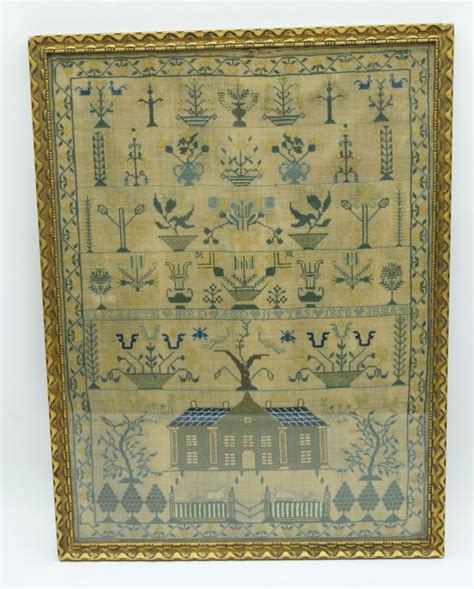 A Framed Victorian Sampler Dated 1850 45 X 33 Cm Antique Samplers