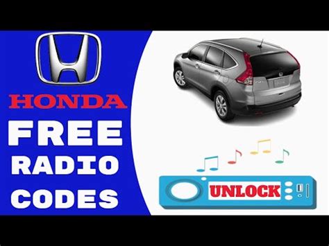 Get Honda Honda CRV Radio Code By VIN Number YouTube