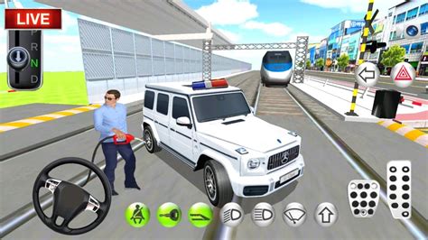 3d Driving Class Simulation Funny Police Officer Refuel His Super Car Gas Crazy Driving