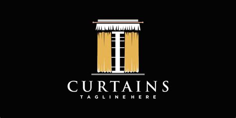 Curtain Fabric Logo Design Template Inspiration Simple And Unique