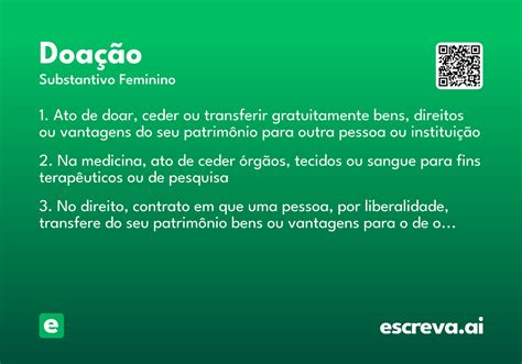 O Que Significa Doação