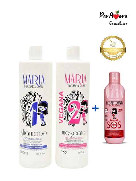 Kit Progressiva Vegana Maria Escandalosa Shampoo M Cara