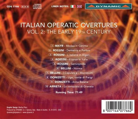 Various Artists Italian Operatic Overtures Vol 2 CD Various