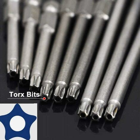 Jeu de 11 embouts longs Torx pour tournevis et visseuse électrique