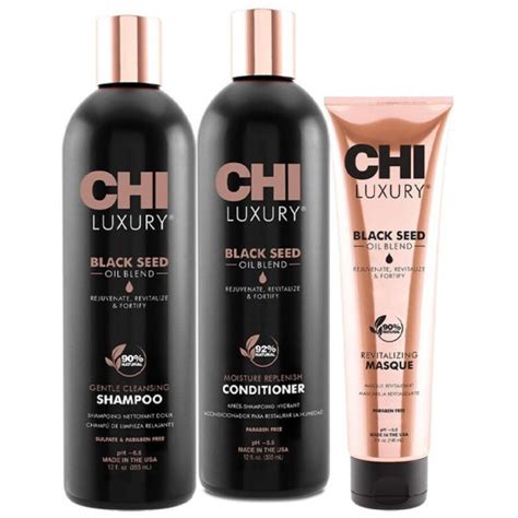 CHI Luxury Black Seed Oil Shampoo Conditioner Mask Trio