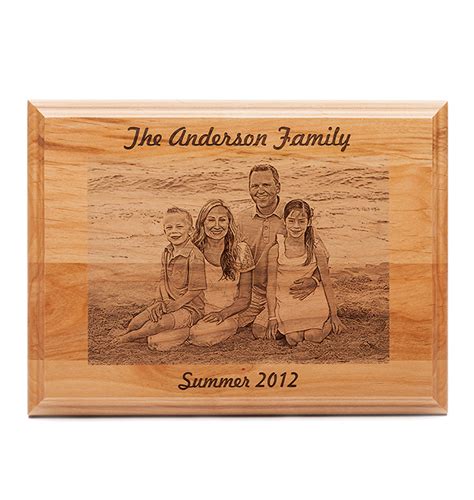 Custom Engraved Family Photo Plaque - Wood | Laser Perfect Gifts