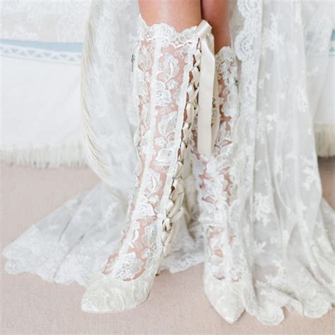 Classic Ivory Lace Wedding Boots And Shoes House Of Elliot