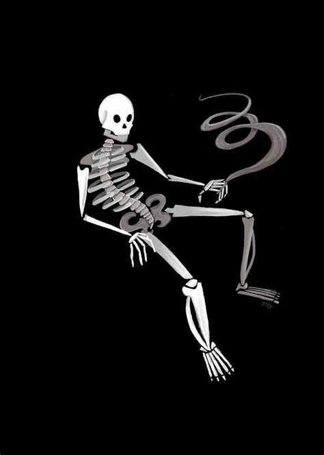 Smoking Skeleton Digital Art By Megan Shol Fine Art America