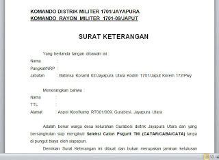 Detail Contoh Surat Lamaran Bintara Tni Ad Koleksi Nomer 21