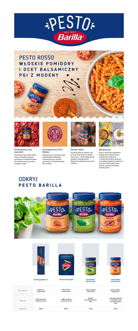 Barilla Pesto Rosso Sos Do Makaronu Z Pomidorami G Zakupy Online