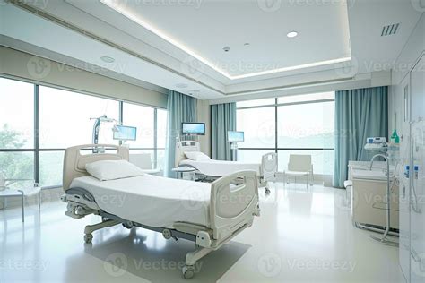 A Modern Luxury Hospital Room Interior Of Modern Hospital Room