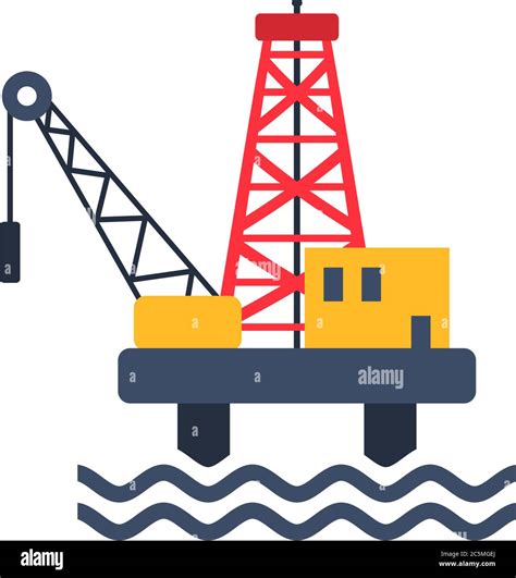 Oil Platform Abstract Concept Icon Vector Illustration Oil Rig