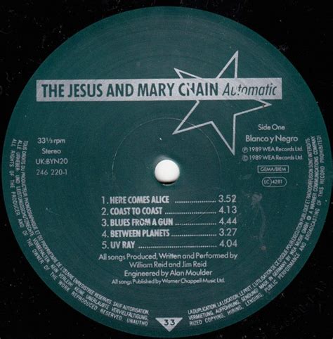 The Jesus And Mary Chain Automatic Vinyl Pussycat Records