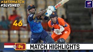 Icc T World Cup Sri Lanka Vs Netherlands Full Highlights Sl