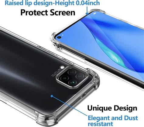 Huawei P40 Lite Cover Etui Case Reinforced Silicone Transparent EBay