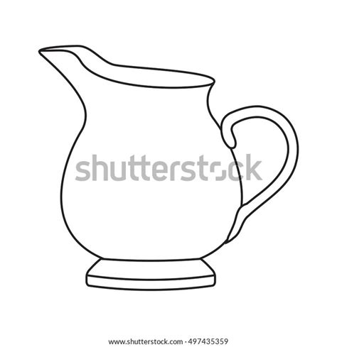 Milk Jug Outline Vector Illustration Isolated Stock Vector Royalty