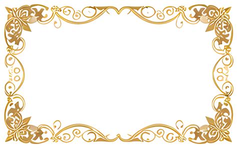 Ai Generated Sakura Border Frame Gold Luxury Png Transparent Background