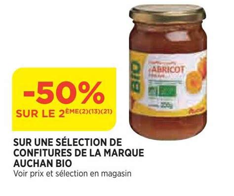 Promo Confitures De La Marque Auchan Bio Chez Bi Icatalogue Fr