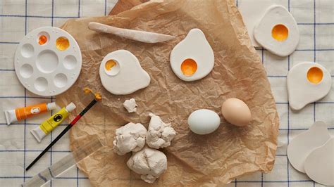 Fried Eggs Of Air Dry Clay Diy Project Søstrene Grene