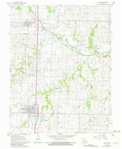 Classic Usgs Adrian Missouri 75x75 Topo Map Mytopo Map Store