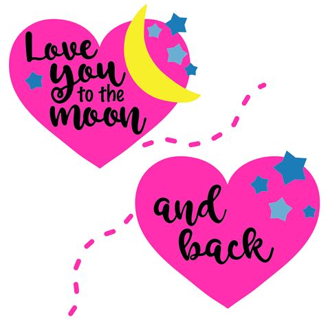 Love You To The Moon And Back Valentines Svg File — Pattern Revolution