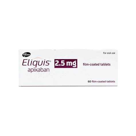 Eliquis Apixaban 25mg 60 Tablets