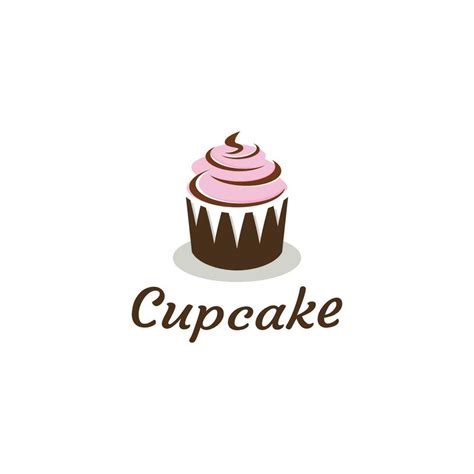 Cupcake Vector Logo Template Logo For Cake Shop Sticker Label Etc